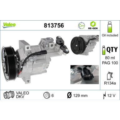 VALEO Kompressor 813756 VALEO RE-GEN AT