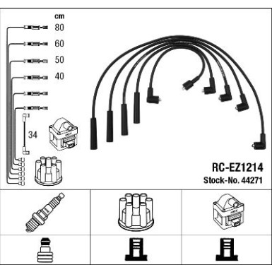 NGK | Zündleitungssatz 44271