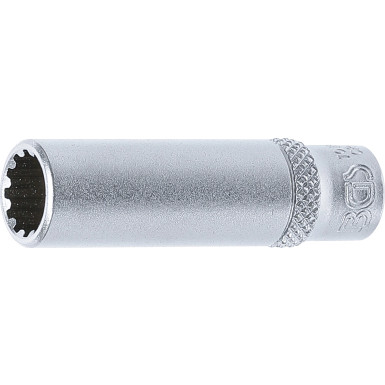 BGS Steckschlüssel-Einsatz Gear Lock, tief | Antrieb Innenvierkant 6,3 mm (1/4"""") | SW 9 mm | 10159