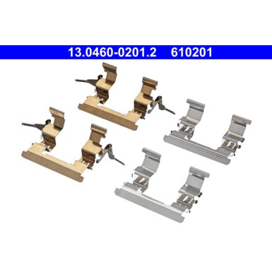 ATE Zubehörsatz, Scheibenbremsbelag 13.0460-0201.2 ATE Zubehörsatz, Scheibenbremsbelag 13.0460-0201.2