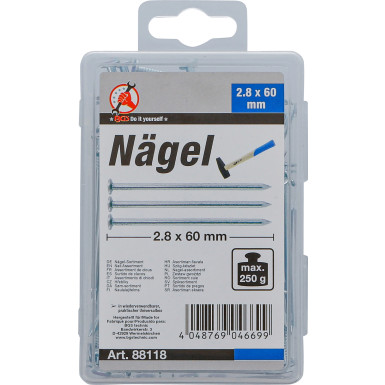 BGS Nägel-Sortiment 250 g 2,8 x 60 mm BGS Do it yourself 88118