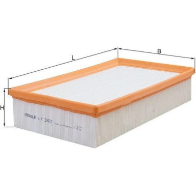 MAHLE Luftfilter | LX 3502