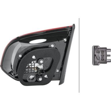 HECKLEUCHTE L 12 V HELLA | VW GOLF VI 08-12 | 2SA 010 409-131 HECKLEUCHTE L 12 V HELLA | VW GOLF VI 08-12 | 2SA 010 409-131