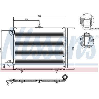 Kondensator PKW CITROEN C2,C3, PEUGEOT 1007,207 FIRST FIT 94595