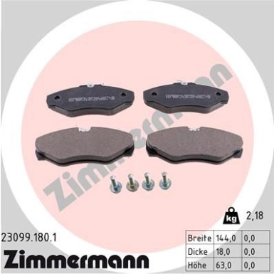 ZIMMERMANN Bremsbeläge
