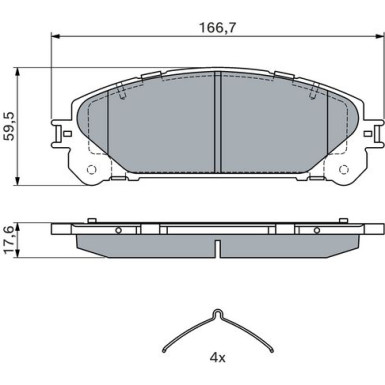 Bremsklötze | TOYOTA | 0 986 494 686