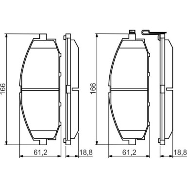 Bremsklötze | NISSAN | 0 986 494 560