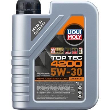 Liqui Moly Top Tec 4200 5W-30 New Generation 1 l | 3706 | 1L Kanister Kunststoff