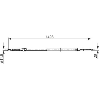 1 987 482 789 Seilzug, Feststellbremse 1 987 482 789 Seilzug, Feststellbremse