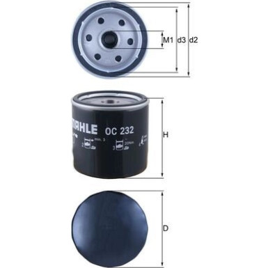 MAHLE Ölfilter | OC 232