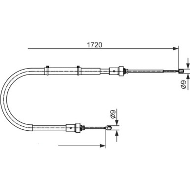 1 987 482 411 Seilzug, Feststellbremse 1 987 482 411 Seilzug, Feststellbremse