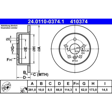 Bremsscheibe | 24.0110-0374.1