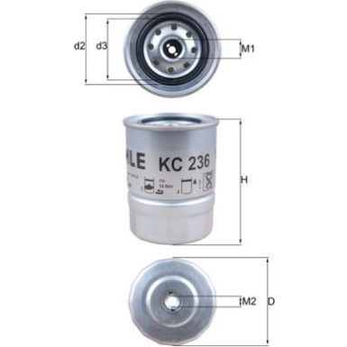 MAHLE Kraftstofffilter | KC 236