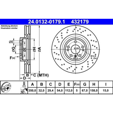 Bremsscheibe Db P. W166 4-Matic 11 | 24.0132-0179.1