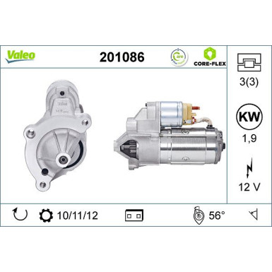 VALEO Anlasser 201086 VALEO CORE-FLEX