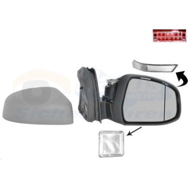 Außenspiegel Ford Focus III asphärisch 10Pin el. kl OE 1735411 + HAGUS 1945828