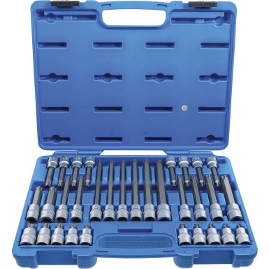 BGS Bit-Einsatz-Satz | Antrieb Innenvierkant 12,5 mm (1/2"""") | TPS-Profil (für Torx Plus) mit Bohrung TPS20 - TPS70 | 32-tlg | 5191