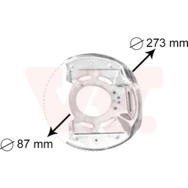 VAN WEZEL Spritzblech, Bremsscheibe | 3763371