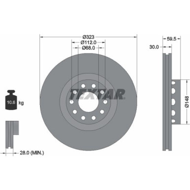 Bremsscheibe Audi P. A6/A8 2.5-6.0 Quattro 95-10 323Mm Siehe Katalog PRO+ 92098305