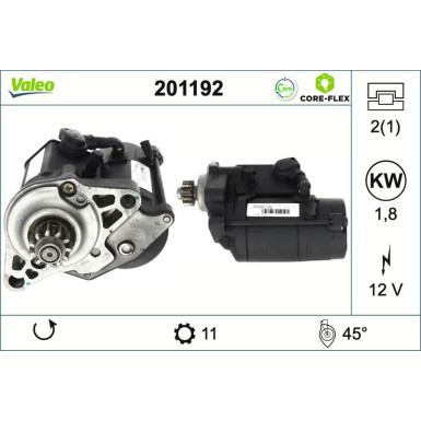 VALEO Anlasser 201192 VALEO CORE-FLEX