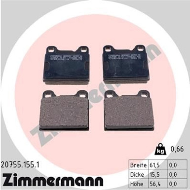 ZIMMERMANN Bremsbeläge