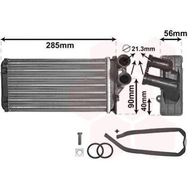 VAN WEZEL Wärmetauscher, Innenraumheizung 09006239 IR PLUS