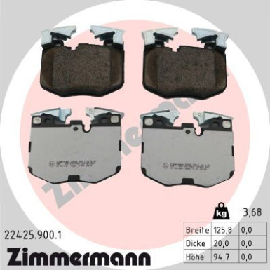 ZIMMERMANN Bremsbelagsatz, Scheibenbremse ZIMMERMANN Bremsbelagsatz, Scheibenbremse