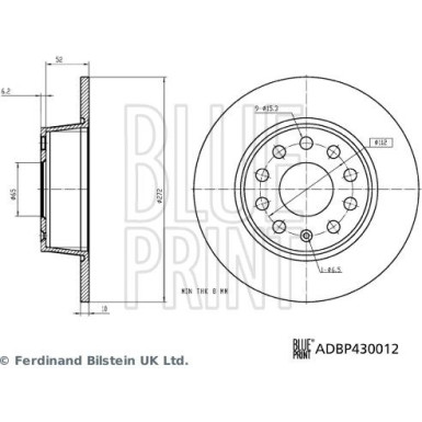 BLUE PRINT Bremsscheibe BLUE PRINT Bremsscheibe