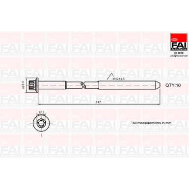 B1018 Zylinderkopfschraubensatz