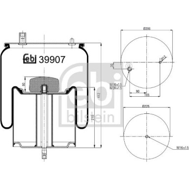 FEBI BILSTEIN Luftfeder | 39907