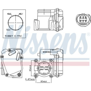 NISSENS Drosselklappenstutzen 955040 FIRST FIT