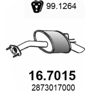 Endschalldämpfer | HYUNDAI Matrix 01 | 16.7015 Endschalldämpfer | HYUNDAI Matrix 01 | 16.7015