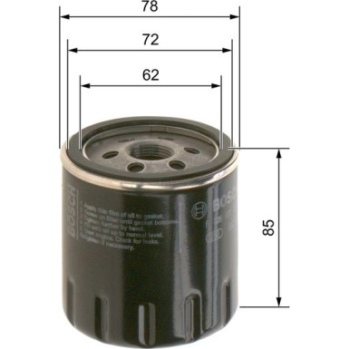 Ölfilter | ALFA Giulietta,Mito,JEEP,FIAT 08 | F 026 407 300