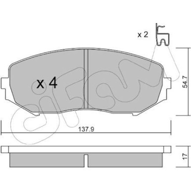 CIFAM Bremsbelagsatz, Scheibenbremse 822-766-0
