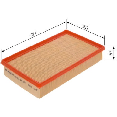 Luftfilter | PEUGEOT | F 026 400 434