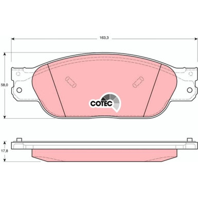 GDB1401 Bremsbelagsatz, Scheibenbremse COTEC GDB1401 Bremsbelagsatz, Scheibenbremse COTEC