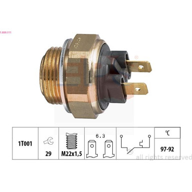 Temperaturschalter, K Hlerl Ft Made in Italy - OE Equivalent 1.850.111
