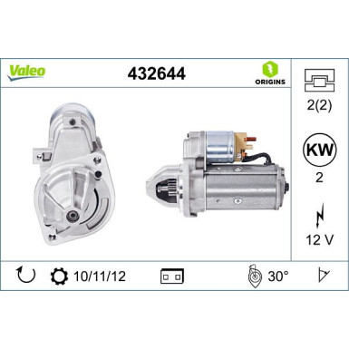 Anlasser Valeo Origins New OE TECHNOLOGIE 432644