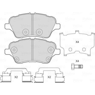 VALEO Bremsbeläge 601703