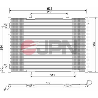 JPN Kondensator, Klimaanlage 60C9124-JPN