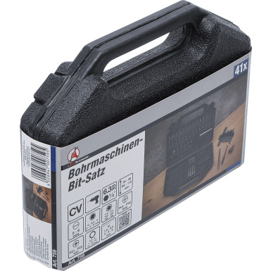 BGS Bohrmaschinen-Bit-Satz Antrieb Außensechskant 6,3 mm (1/4 ) 41-tlg BGS Do it yourself 759