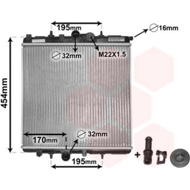 VAN WEZEL Kühler, Motorkühlung 40002243