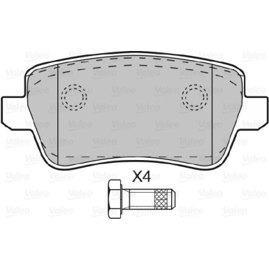 VALEO Bremsbeläge 598727