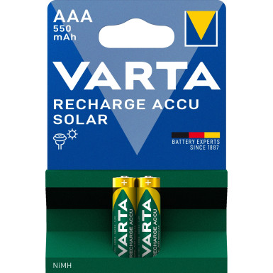 56733 101 402 Varta Recharge ACCU Solar AAA 550mAh Blister 2 56733 101 402 Varta Recharge ACCU Solar AAA 550mAh Blister 2