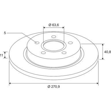 VALEO Bremsscheibe 672628 COATED