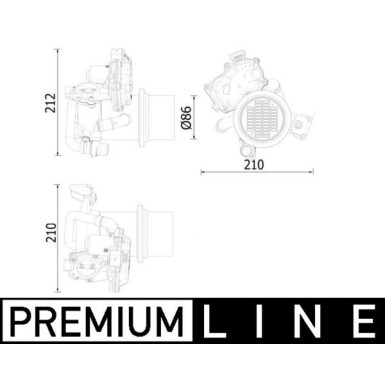 MAHLE Kühler, Abgasrückführung | CE 20 000P