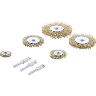 BGS Stahldraht-Bürsten-Satz Ø 25 - 75 mm 8-tlg BGS Do it yourself 50908