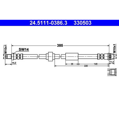 BREMSSCHLAUCH | 24.5111-0386.3
