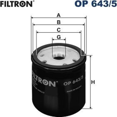 FILTRON Ölfilter | OP 643/5