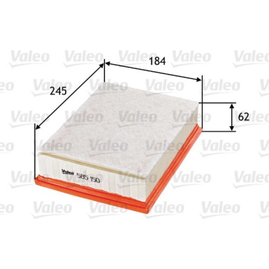 VALEO Luftfilter | 585150